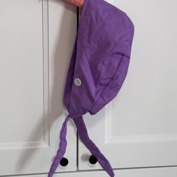 Purple Buttoned Scrub Cap - Picture 1 of 1